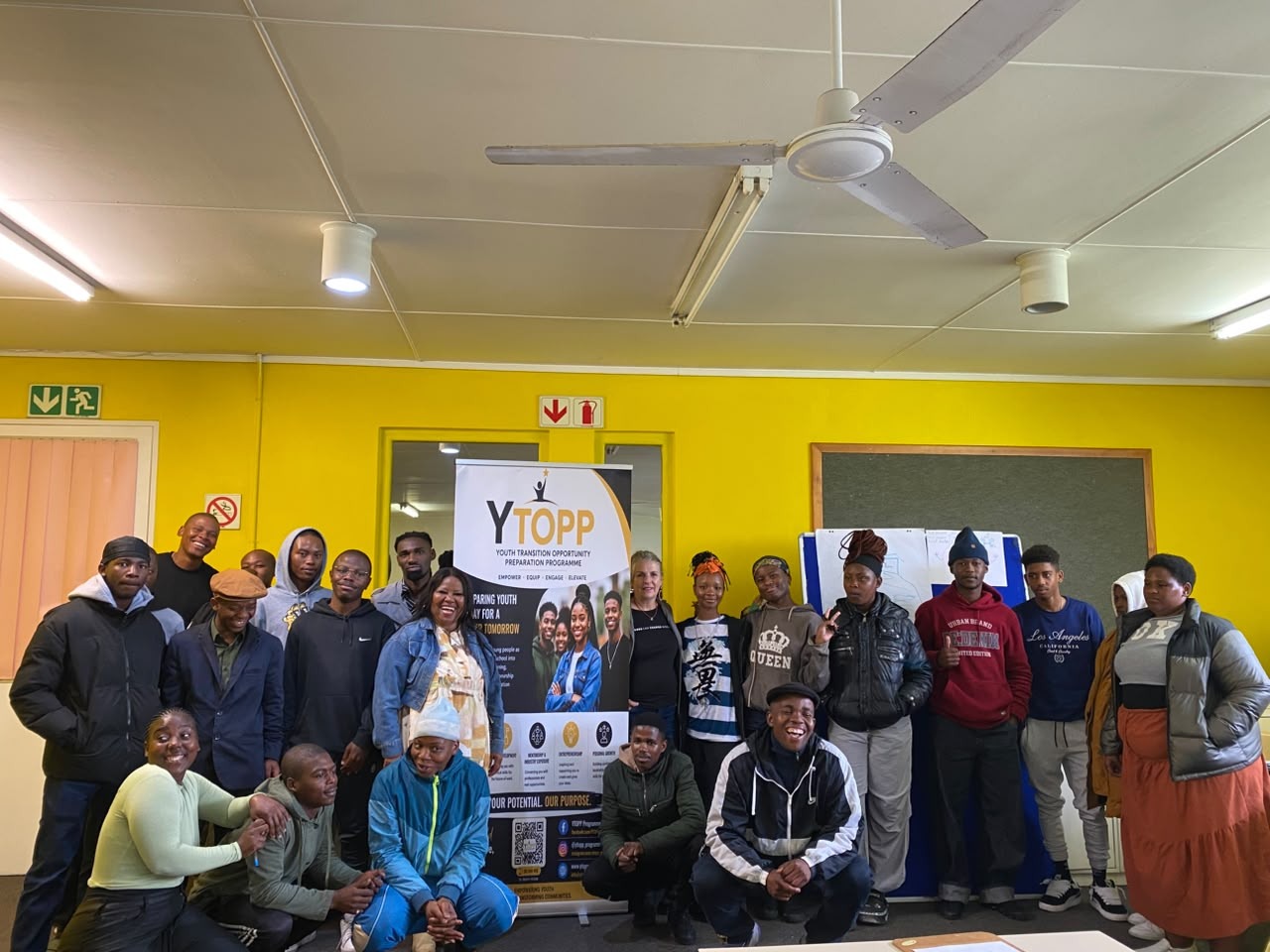 The 2026 cohort together with facilitators after a Pathsetting session at the Gugulethu venue.