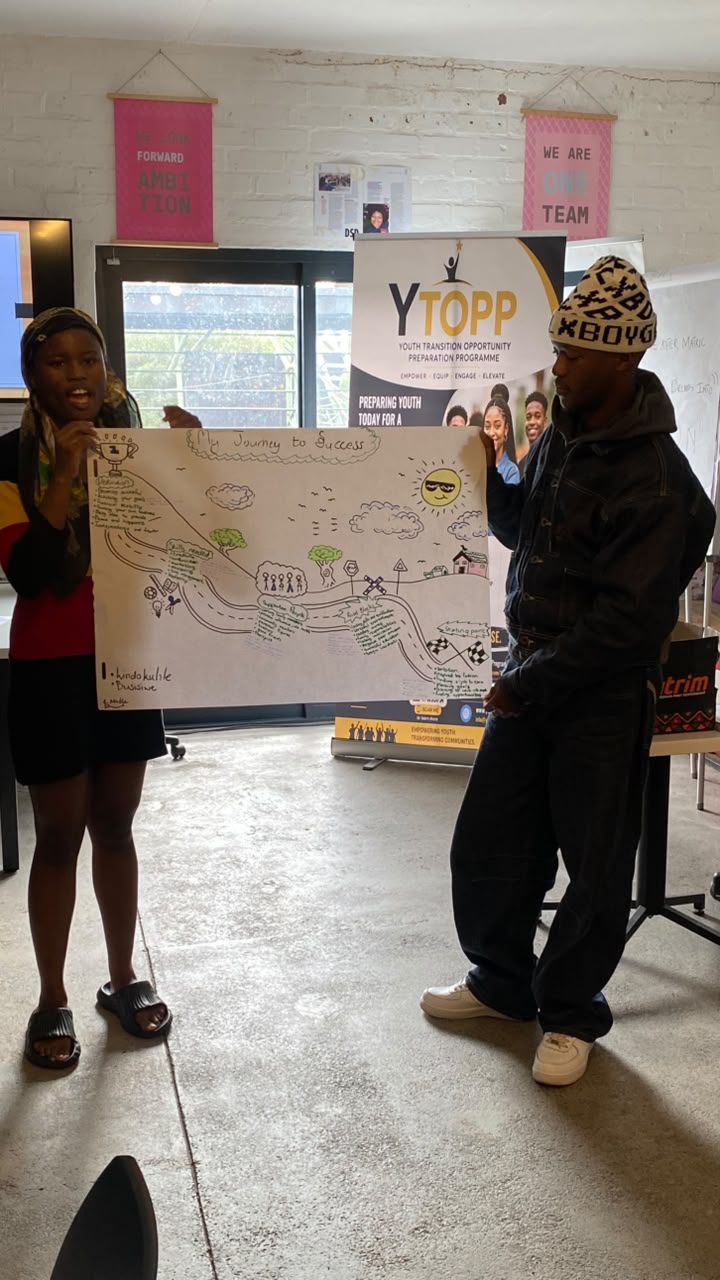 Participants presenting their personal journey maps — where they are now and where they are going.